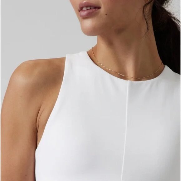 Athleta White Workout Crop Top with Cut Outs size L - Picture 3 of 10
